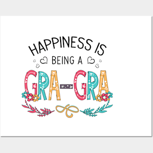 Happiness Is Being A Gra-Gra Wildflowers Valentines Mothers Day Posters and Art